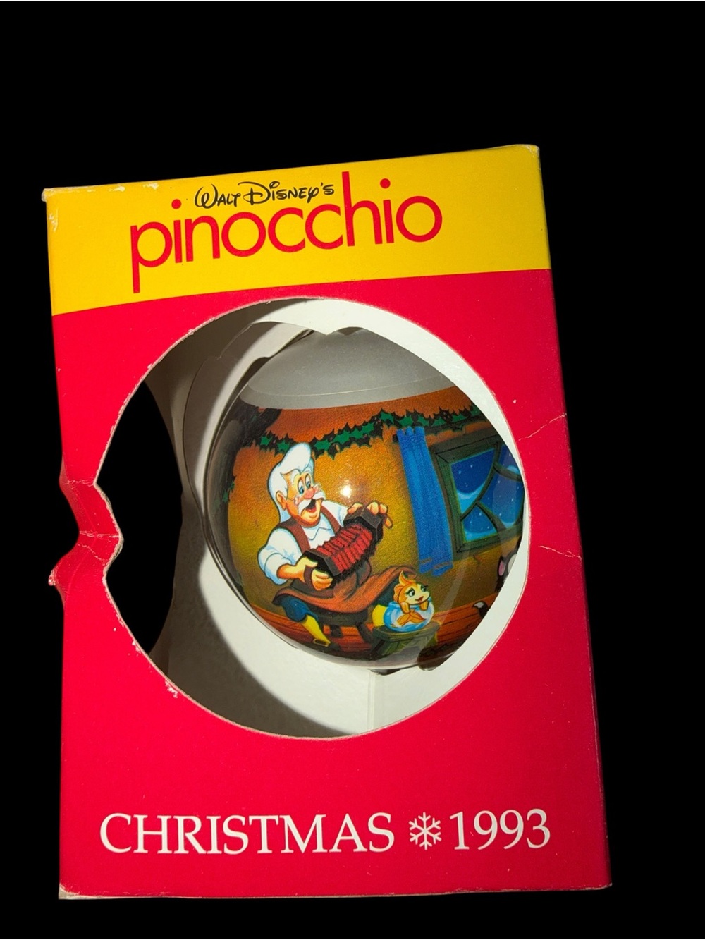 Walt Disney Pinocchio Christmas Ornament - Red & Yellow